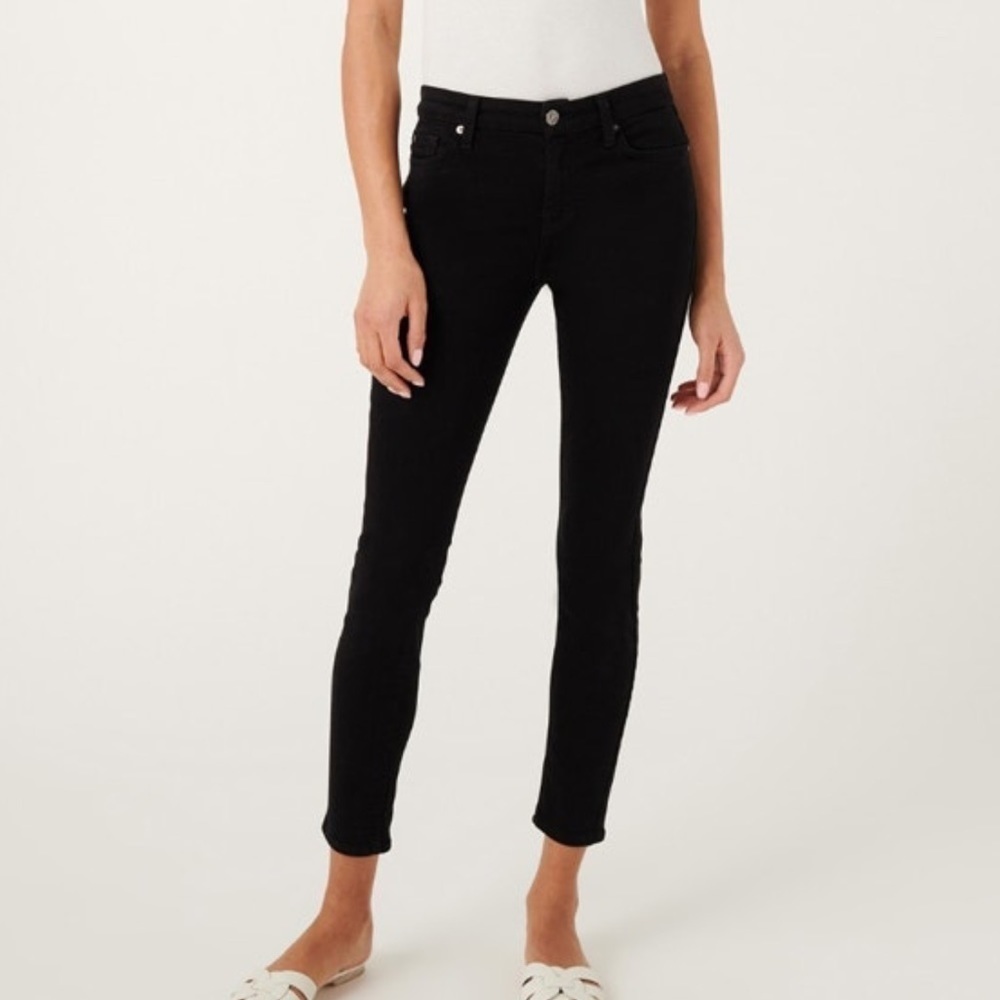 7 For All Mankind B(Air) Ankle Skinny Black Jeans